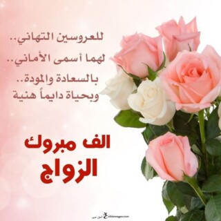 كذلك صور مباركة للعروسين.